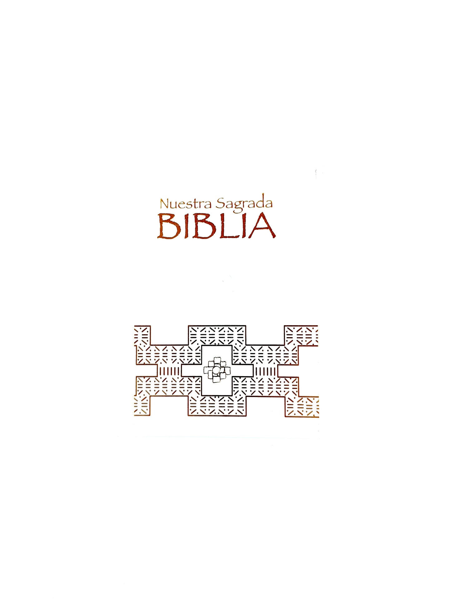 Nuestra sagrada biblia clásica bolsillo blanca tapa dura
