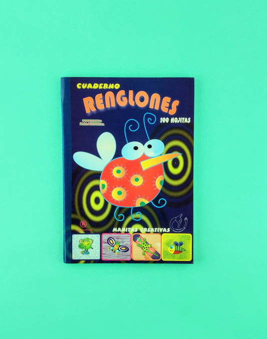 Cuaderno cosido 100 hojas Renglones  Manitas creativas