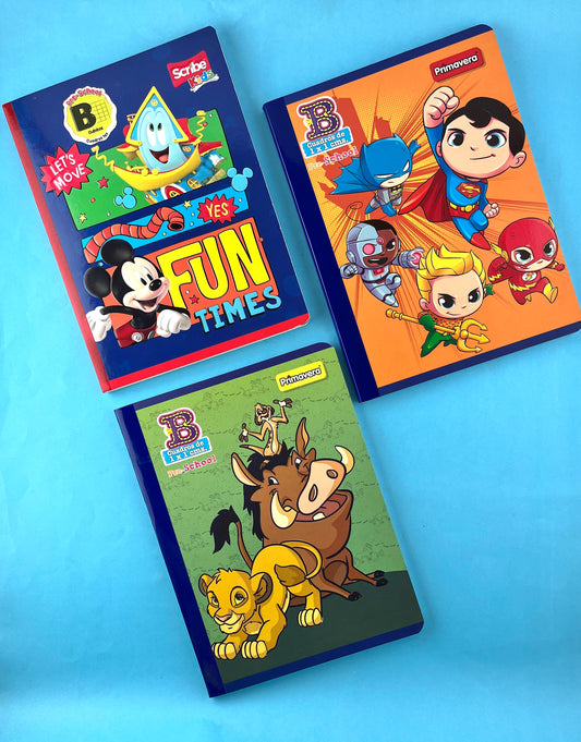 Mi primer cuaderno cosido 100 hojas B cuadritos Niño