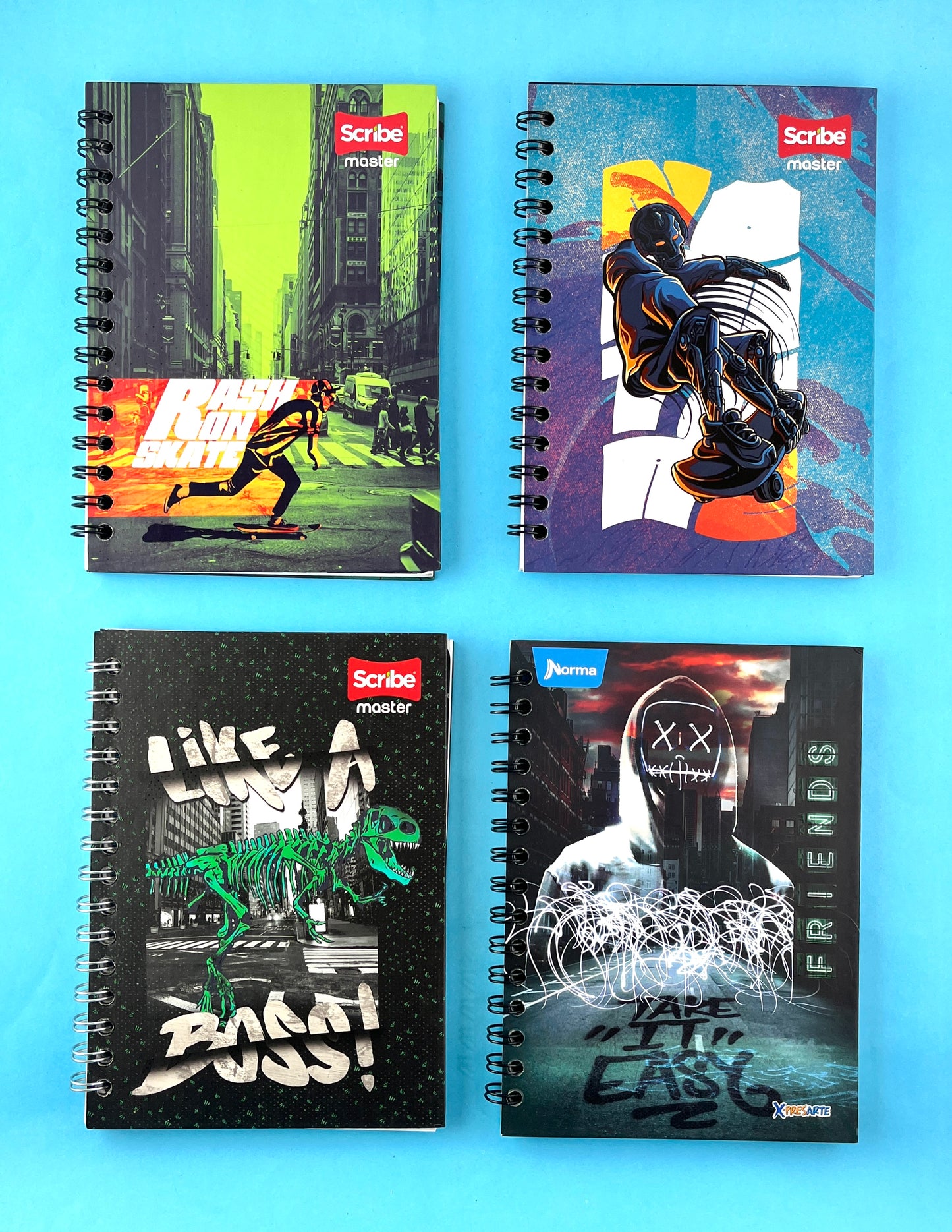 Cuaderno argollado pequeño 85 Cuadriculado Pasta dura Hombre by X-presarte/Master