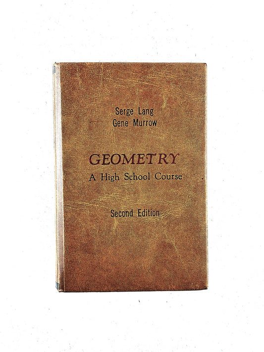 Geometry a high school course second edition