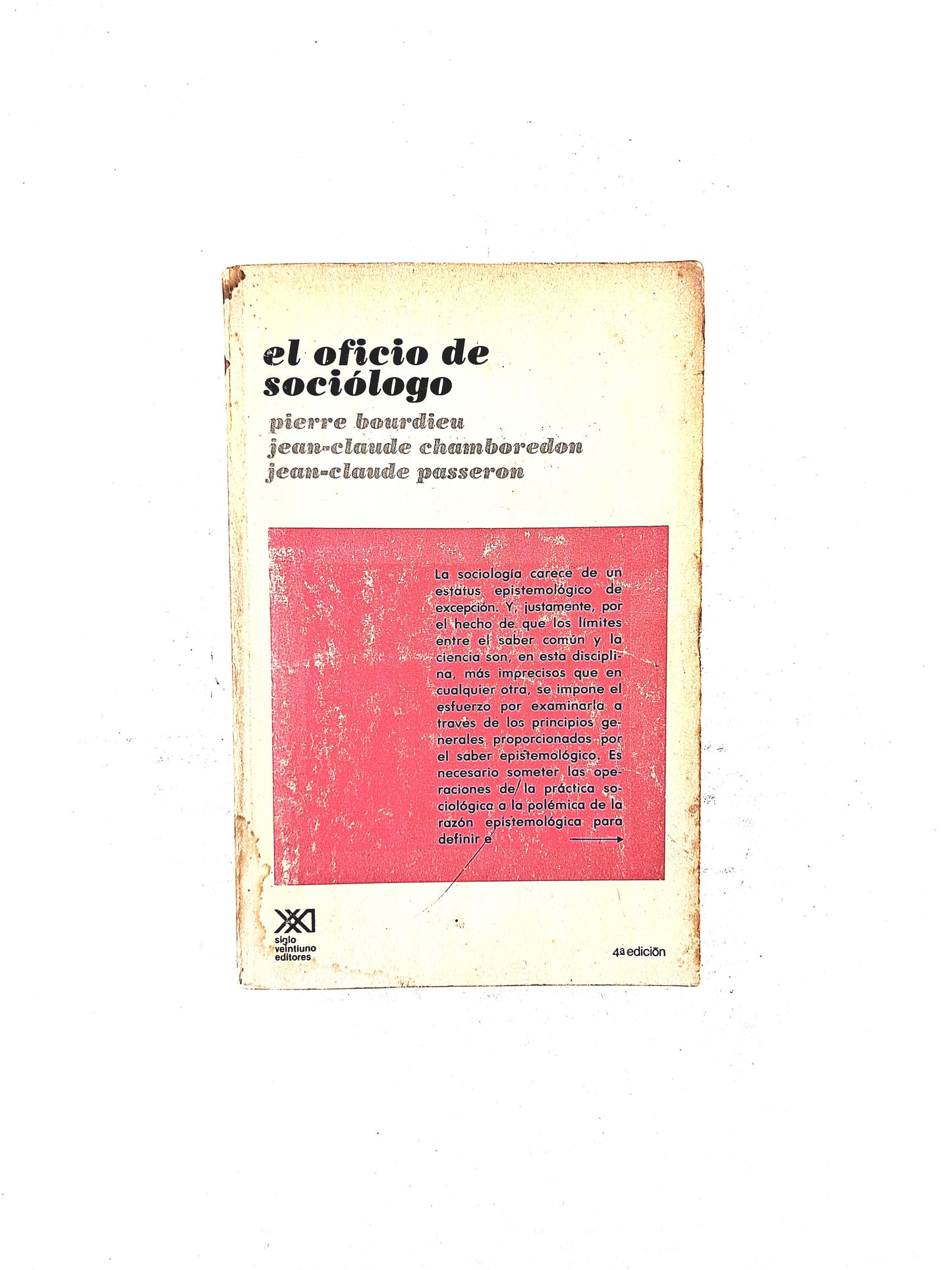 El oficio de sociólogo