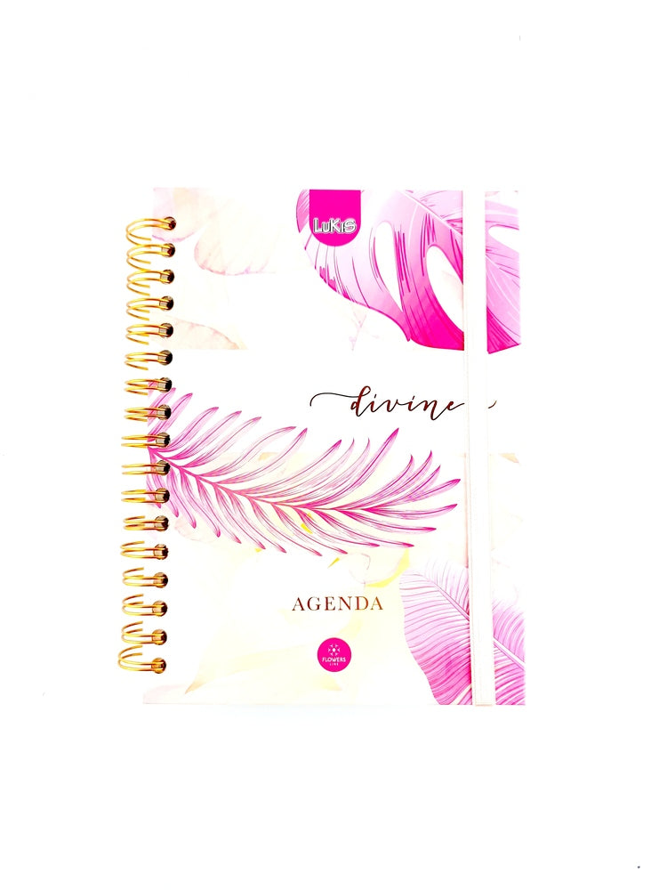 Agenda lukis permanente planeador flowers fuscia