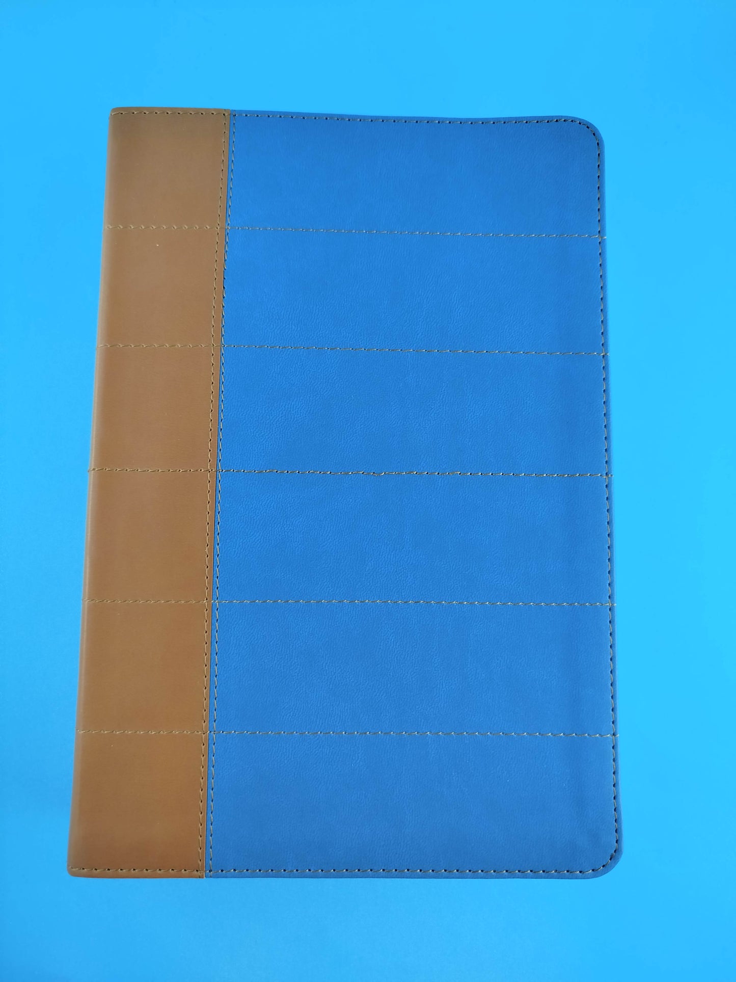 Biblia Thompson Lujo Azul Marron De Estudio
