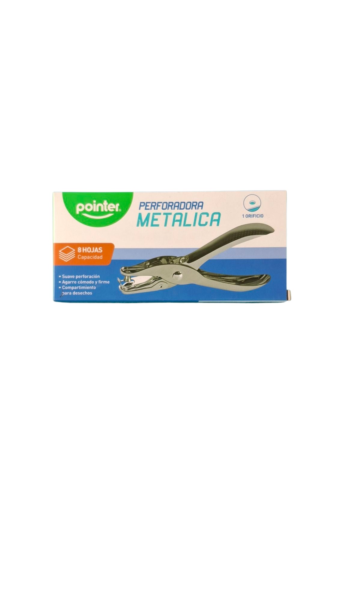 Perforadora pointer metálica 1 hueco