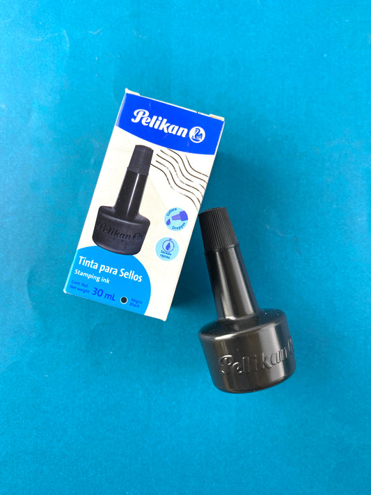 Tinta para sellos Pelikan negra 30 ml