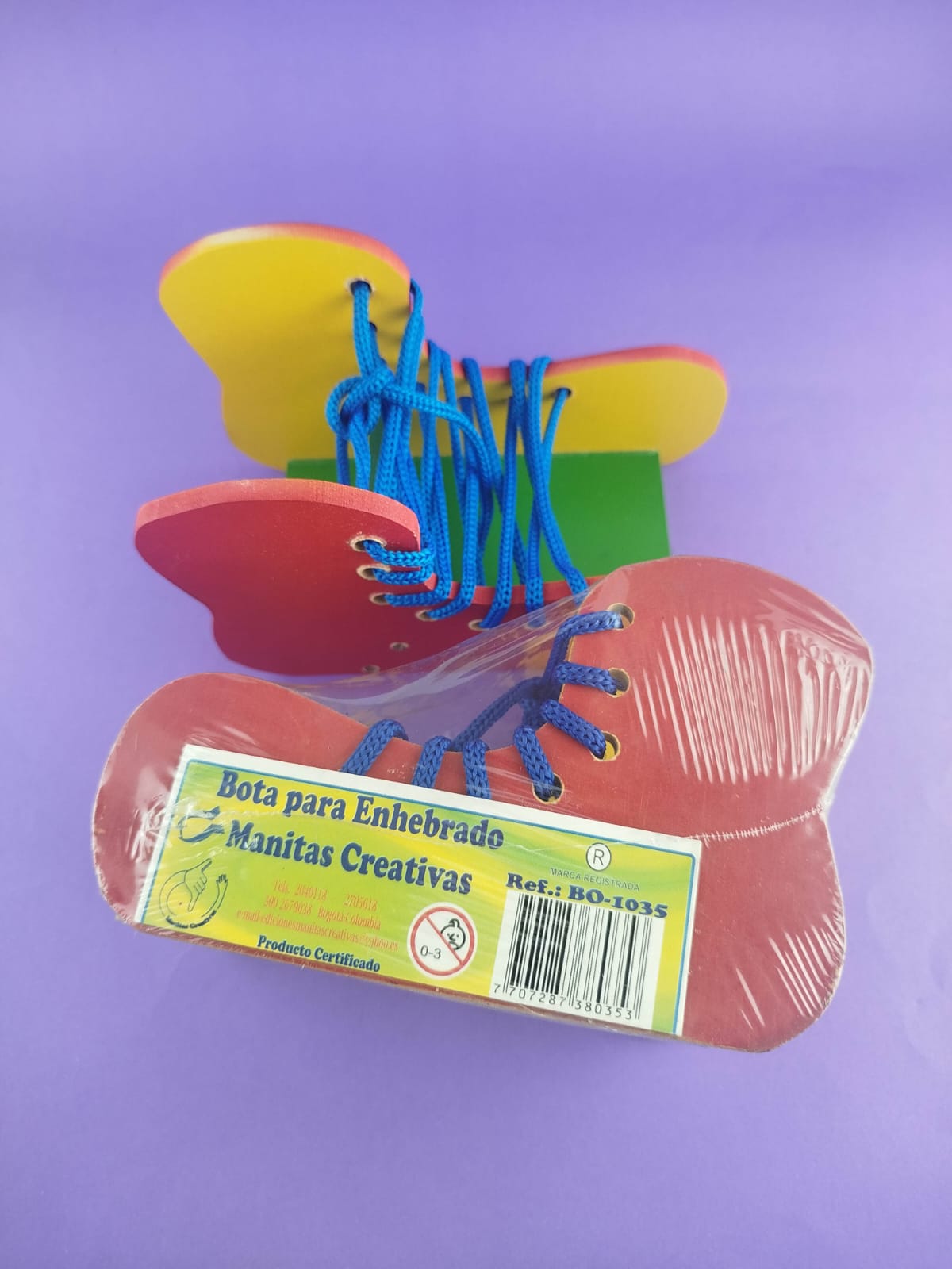 Bota para enhebrado manitas creativas ref: BO-1035