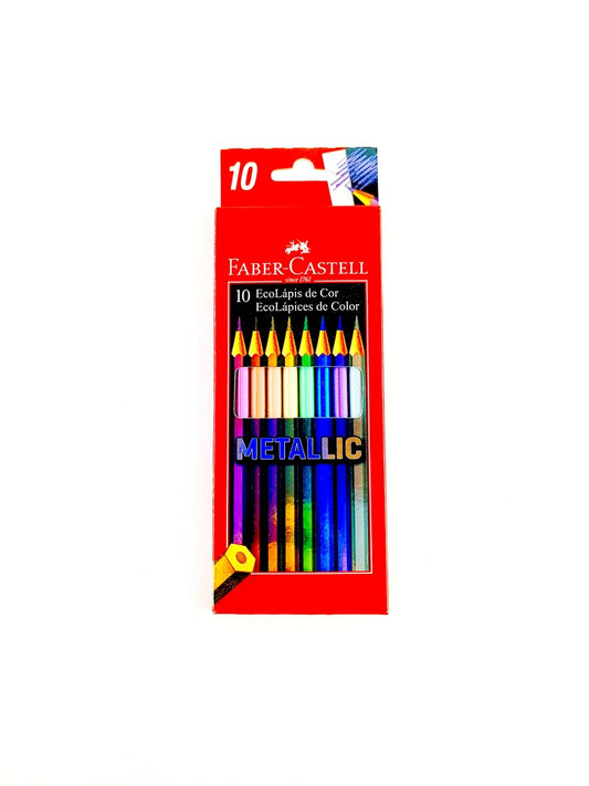 Colores faber castell metalizados x 10 unidades