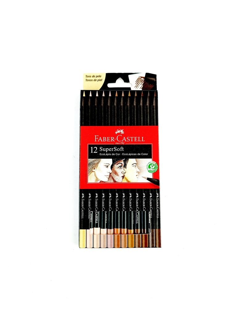 Colores faber castell supersoft tonos piel x 12 unidades