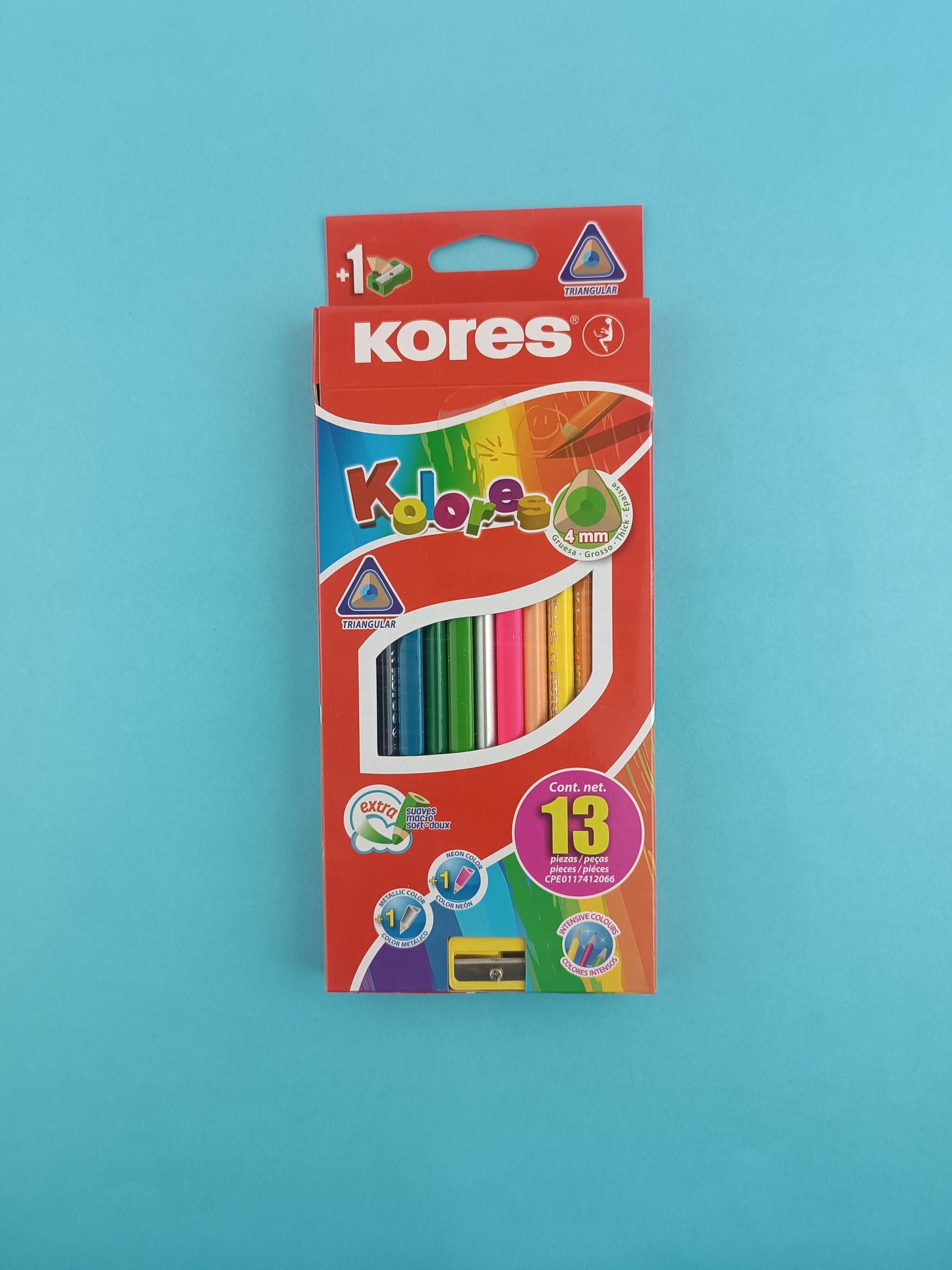 Colores kores triangulares x 12+ 1 sacapunta by Varios