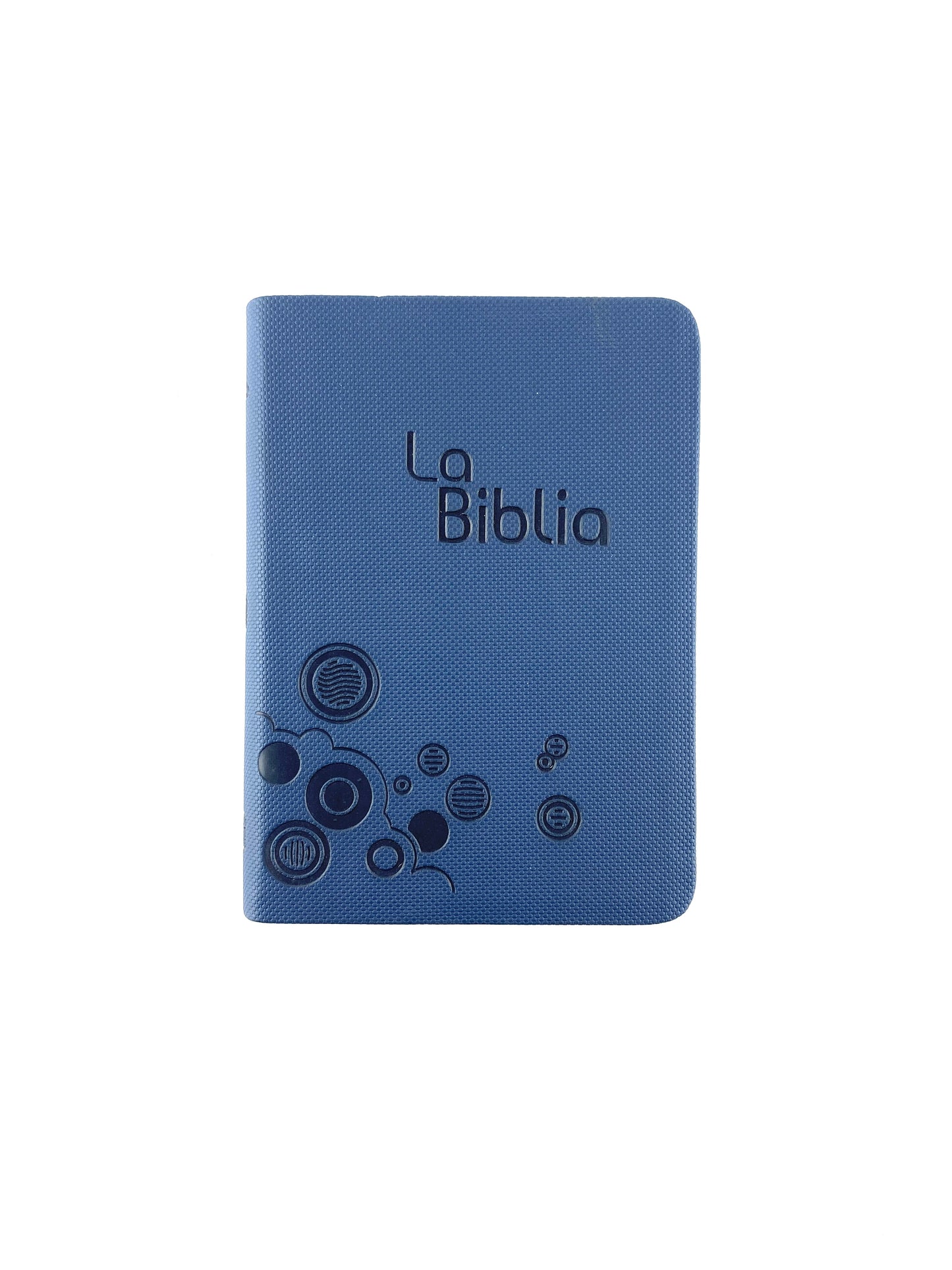 Biblia traducción en lenguaje actual azul borde plateado