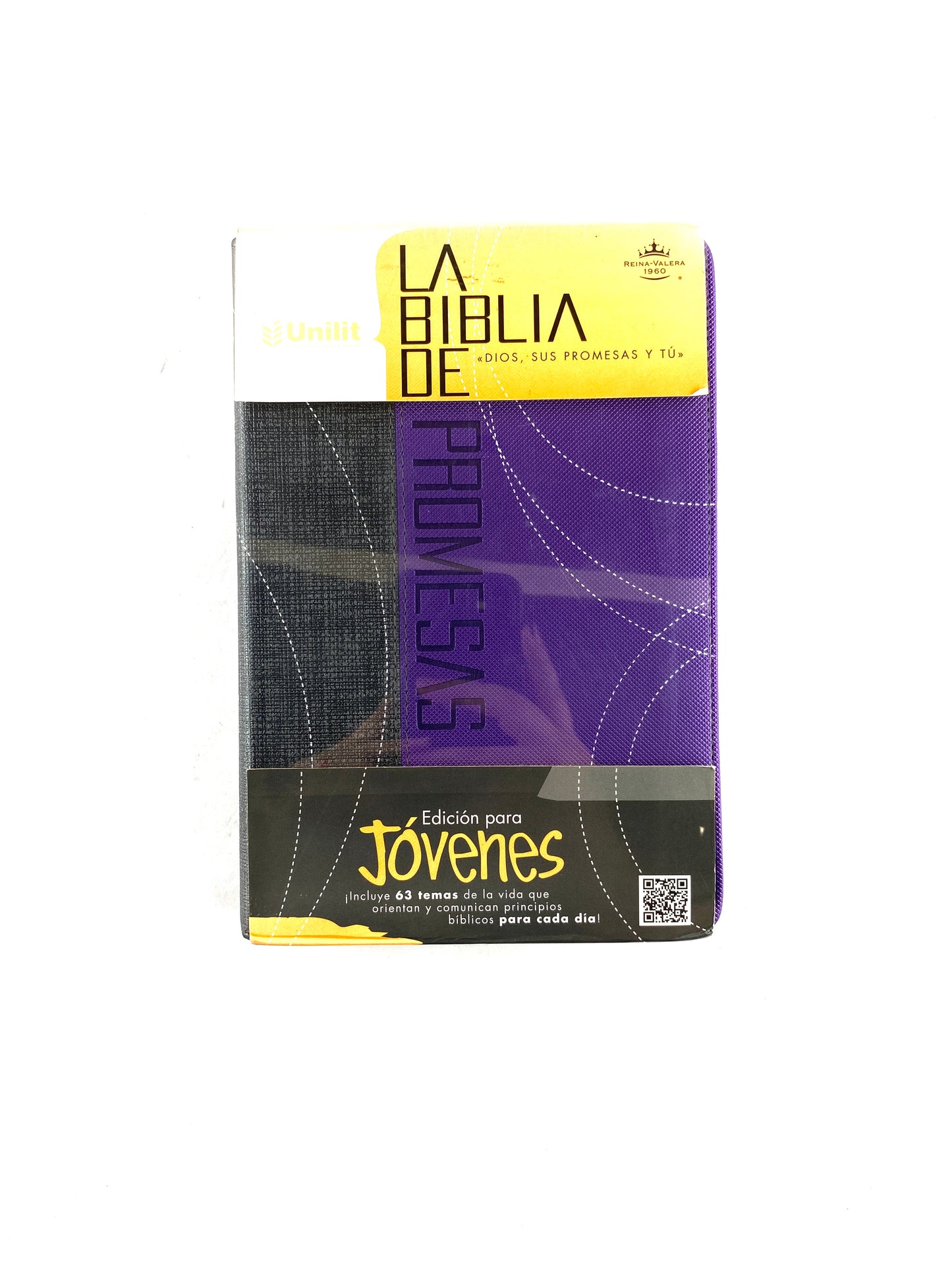 Biblia promesas edición para jóvenes gris/morado