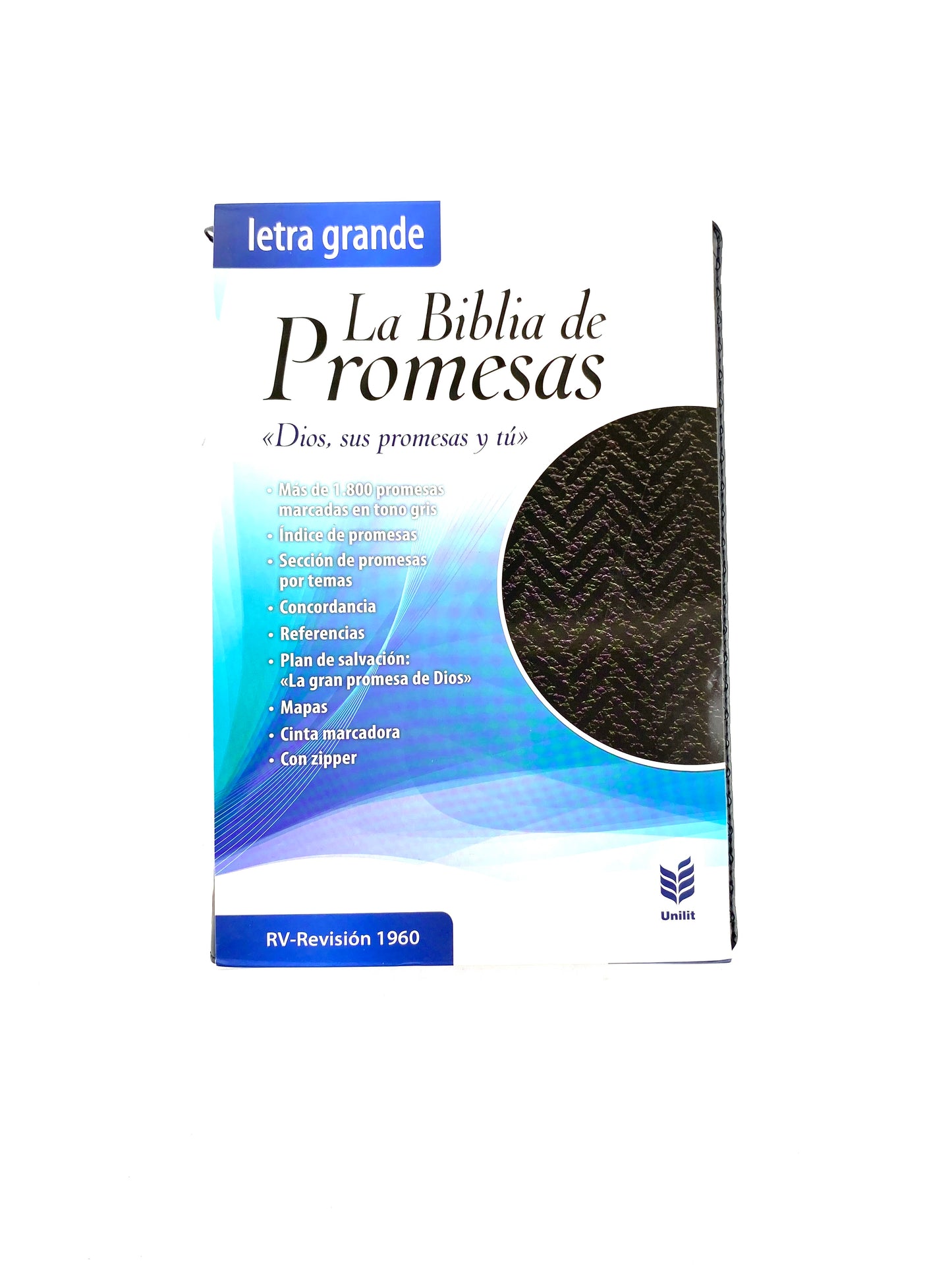 Biblia promesas negra letra grande rvr 1960 con cierre by Reina Valera 1960