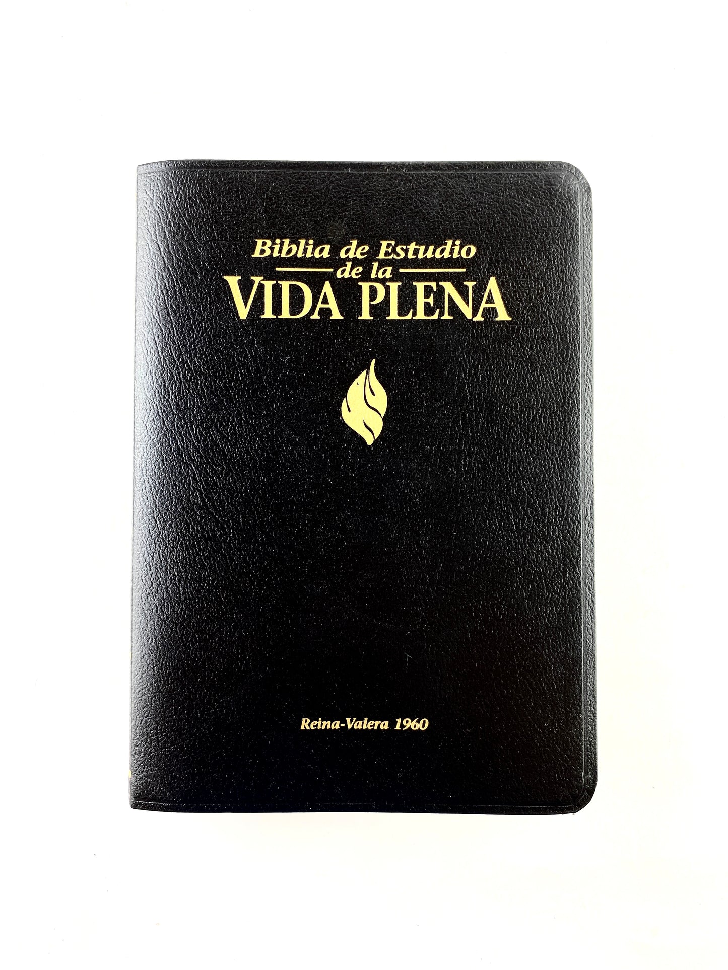 Biblia vida plena cubierta piel negra