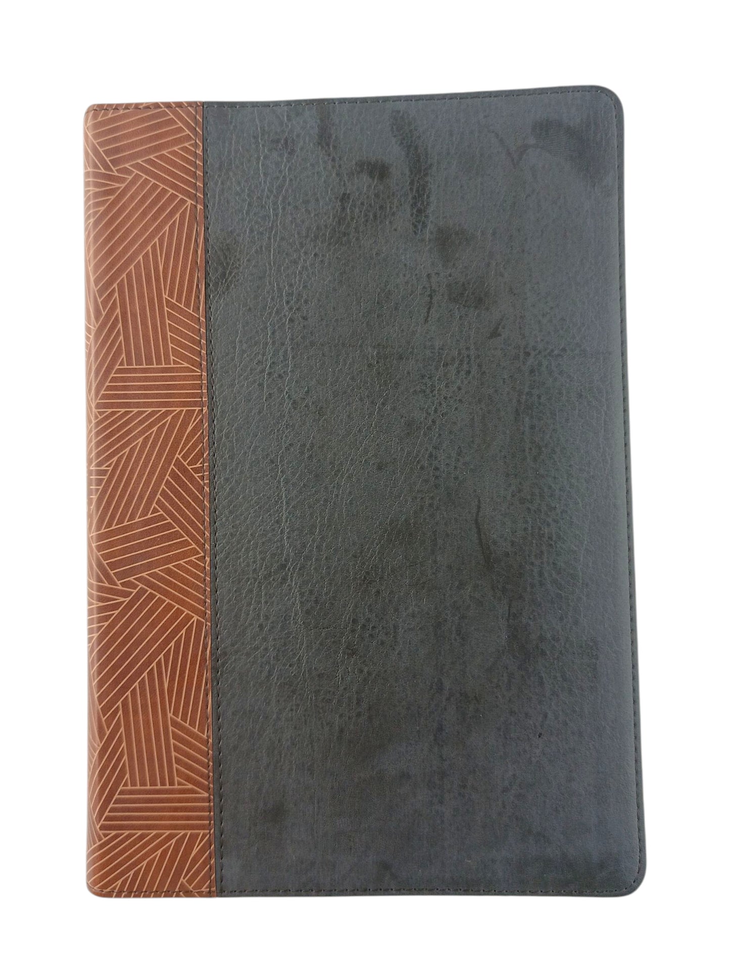 Biblia De Estudio Arcoiris tipo piel café-negro