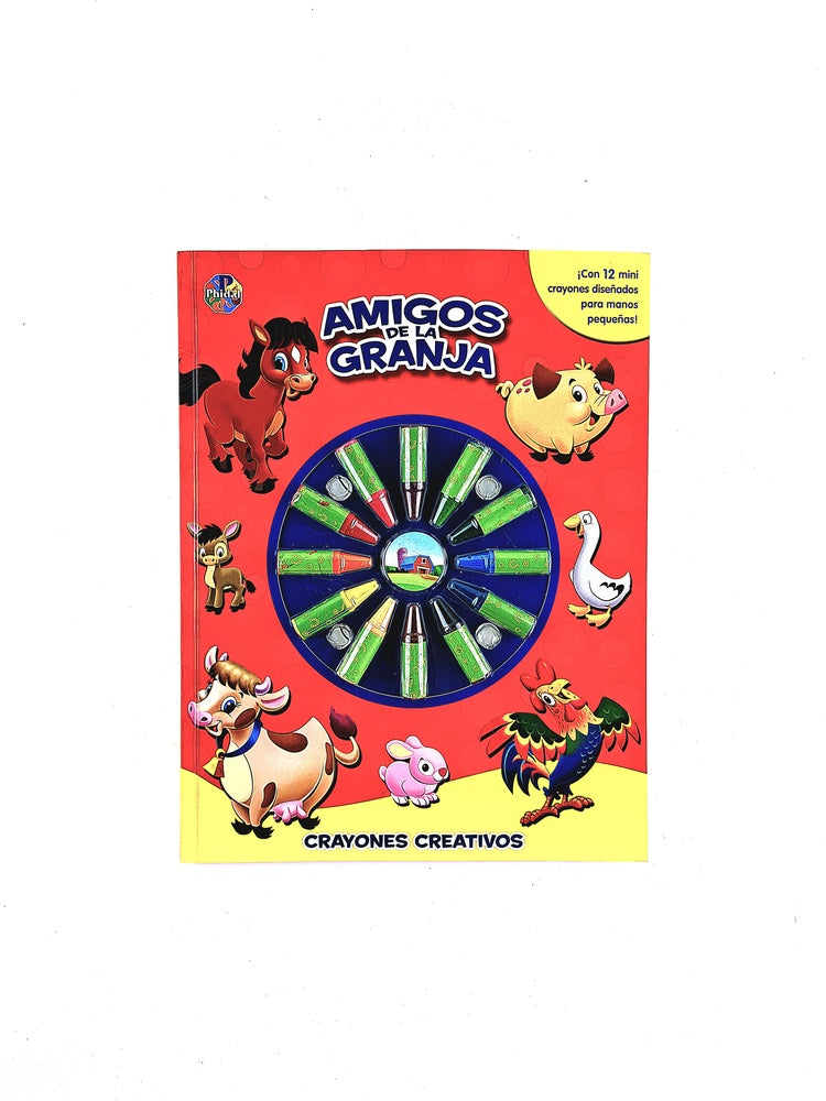 Crayones creativos amigos de la granja ¡con 12 mini crayones diseñados para manos pequeñas! by Varios