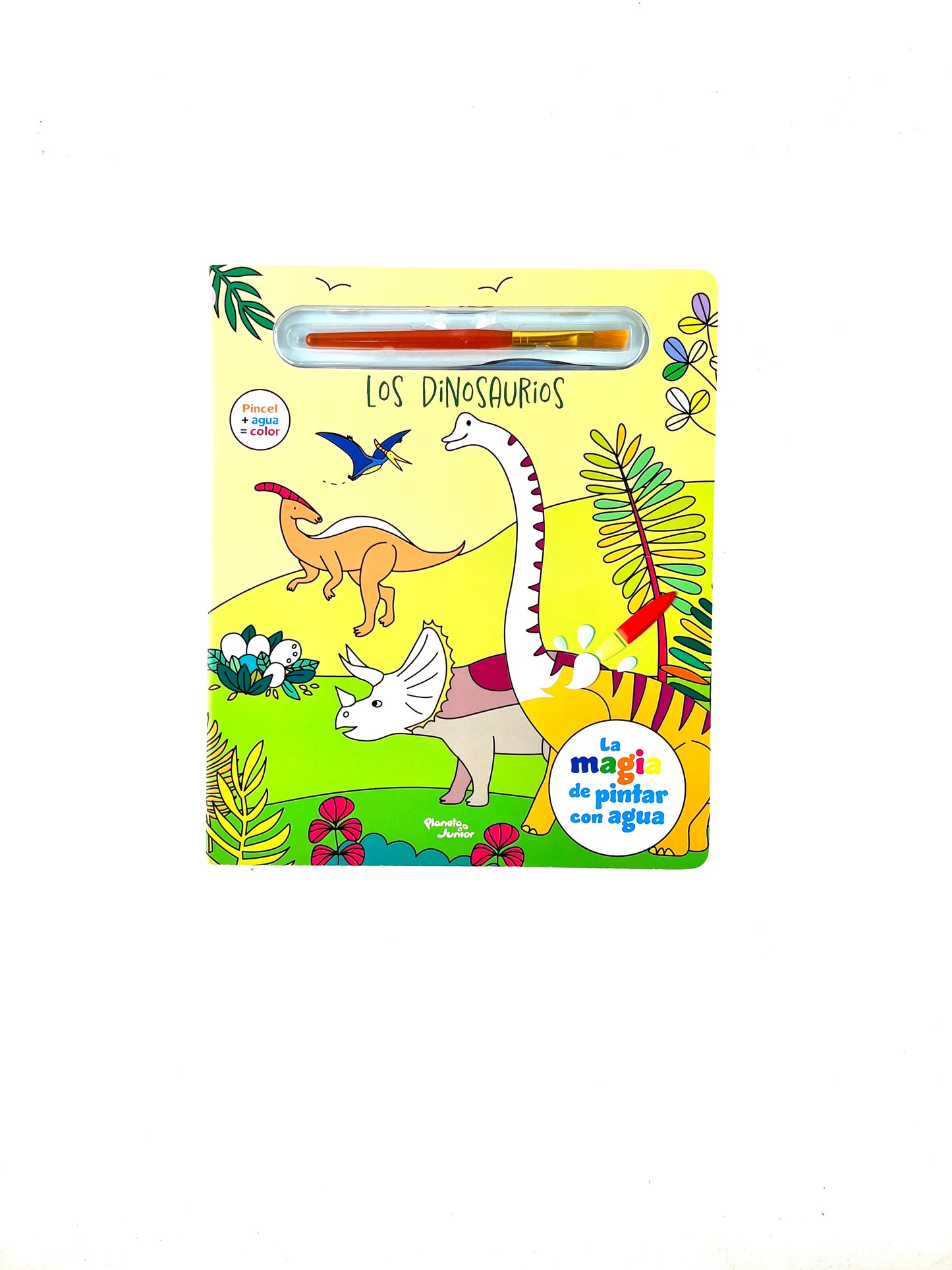 La magia de pintar con agua los dinosaurios