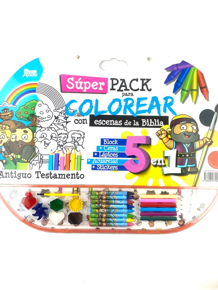 Súper pack para colorear con escenas de la biblia antigüo testamento