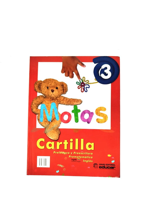 Motas 3 cartilla prelectura y preescritura prematemáticas inglés.