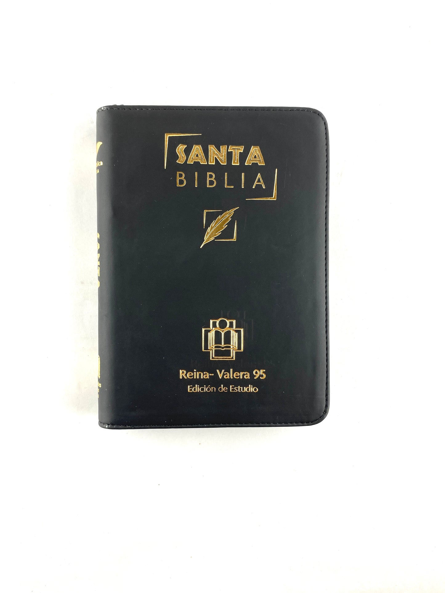 Biblia rvr 1995 de estudio negro canto dorado