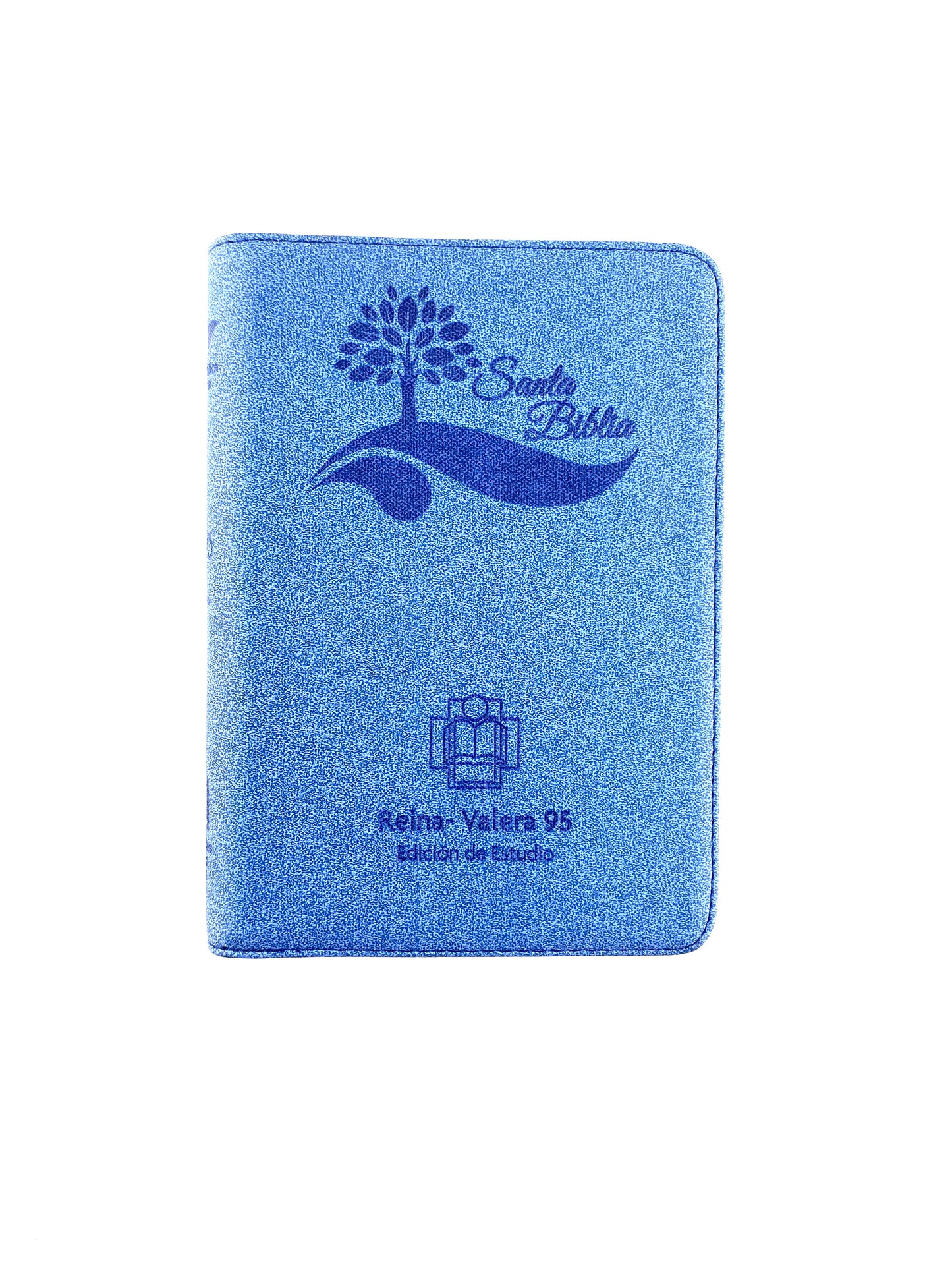 Biblia rvr 1995 de estudio azul canto plateado