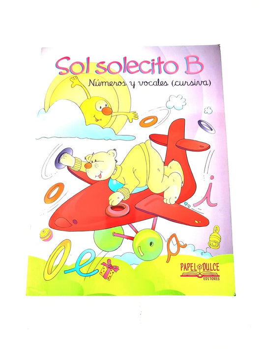 Sol solecito B cartilla números y vocales