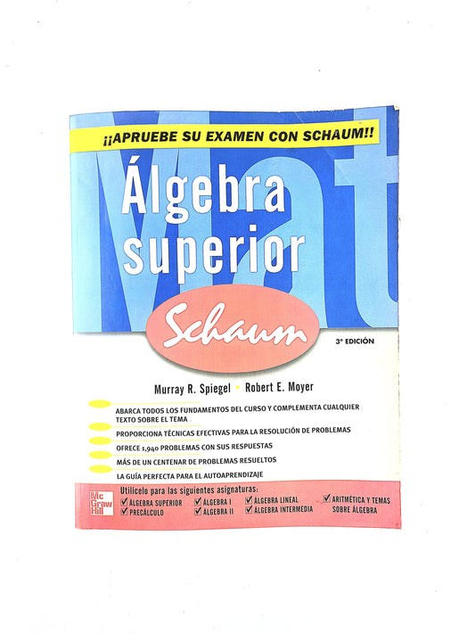 Álgebra superior serie schaun tercera edición