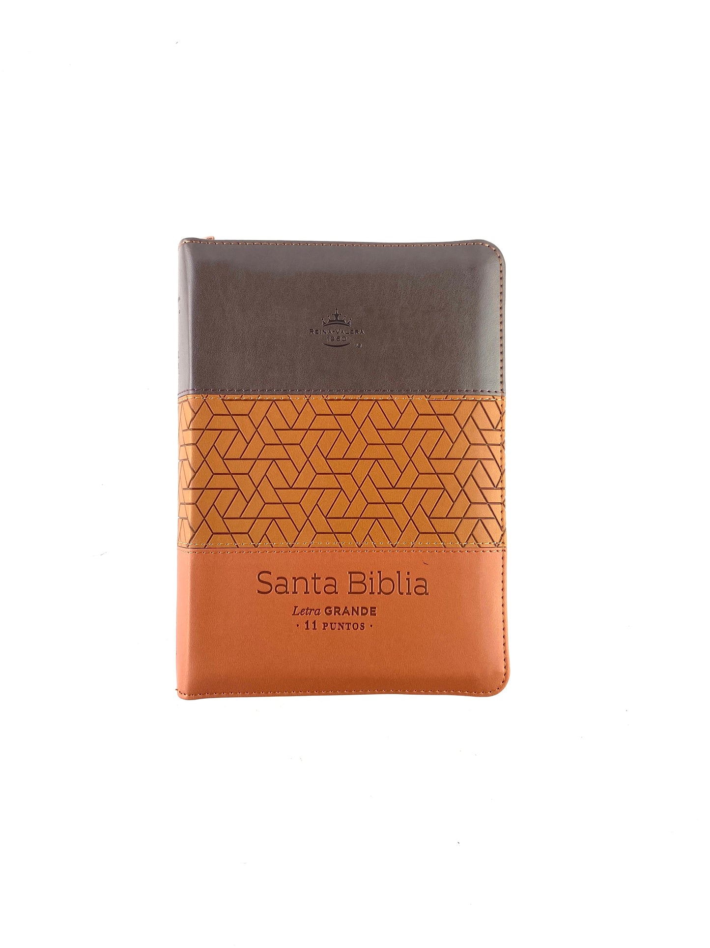 Biblia rvr 1960 tricolor café letra grande con forro e índice by Reina Valera 1960
