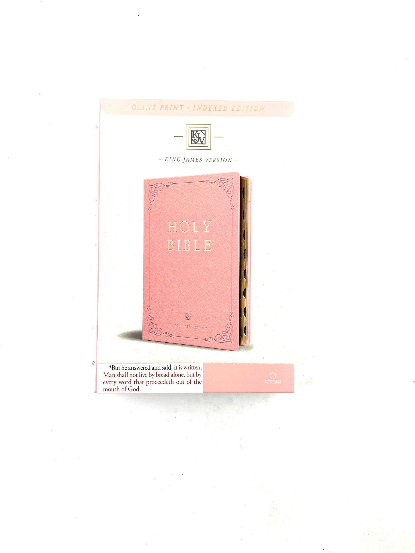 Biblia en ingles holy bible king james version rosada con índice