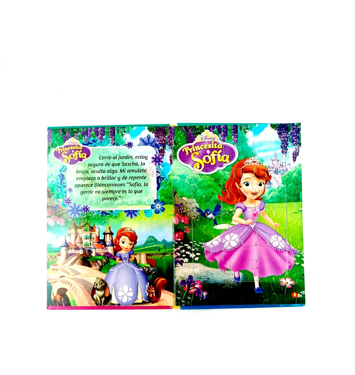 Princesita Sofía contiene 5 rompecabezas con tus personajes favoritos
