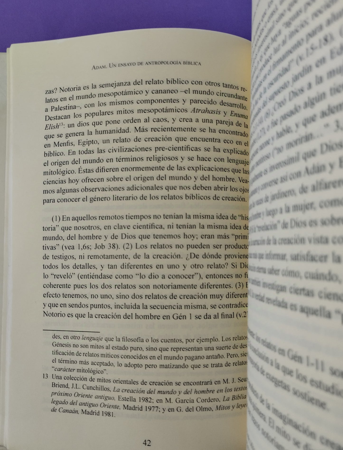 Adam un ensayo de antropología bíblica