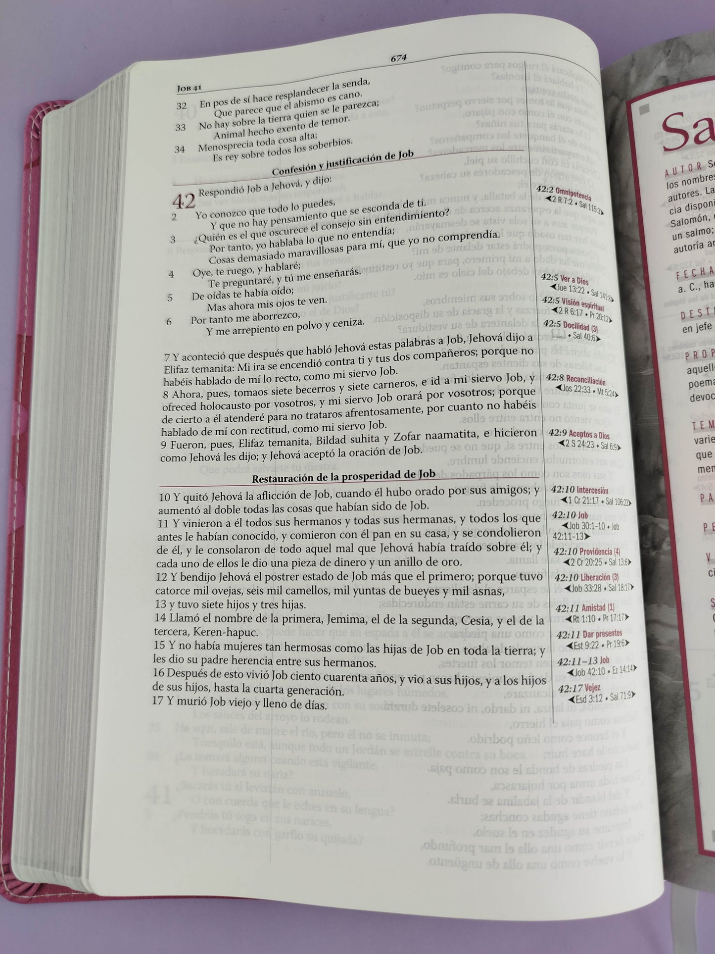 Biblia Thompson De Estudio Lujo Orquidea