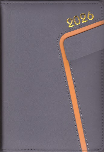 Agenda ejecutiva 2026 Broche Gris/Naranja by Varios