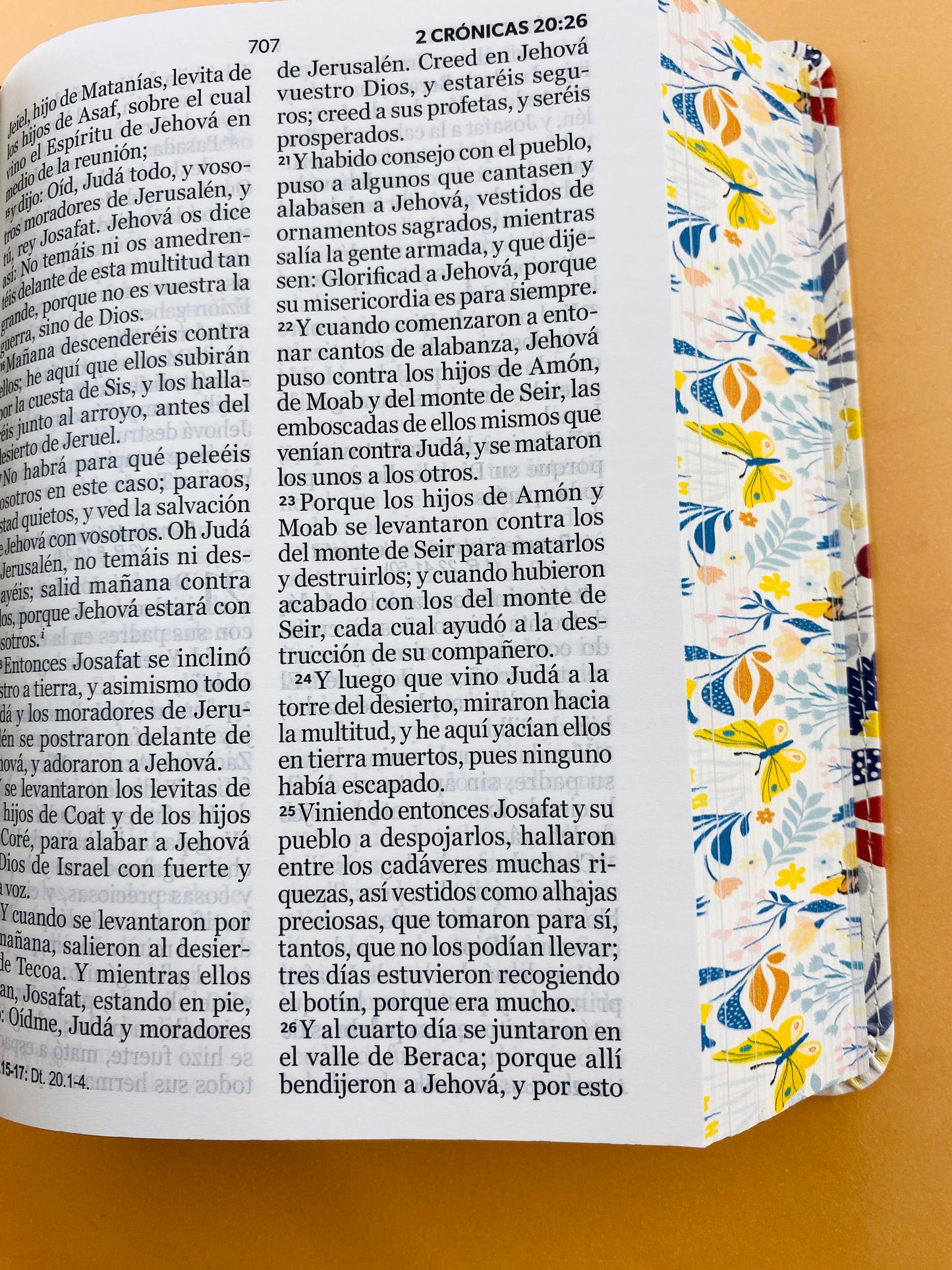 Biblia rvr 1960 colección primaveral letra grande naranja sin cierre