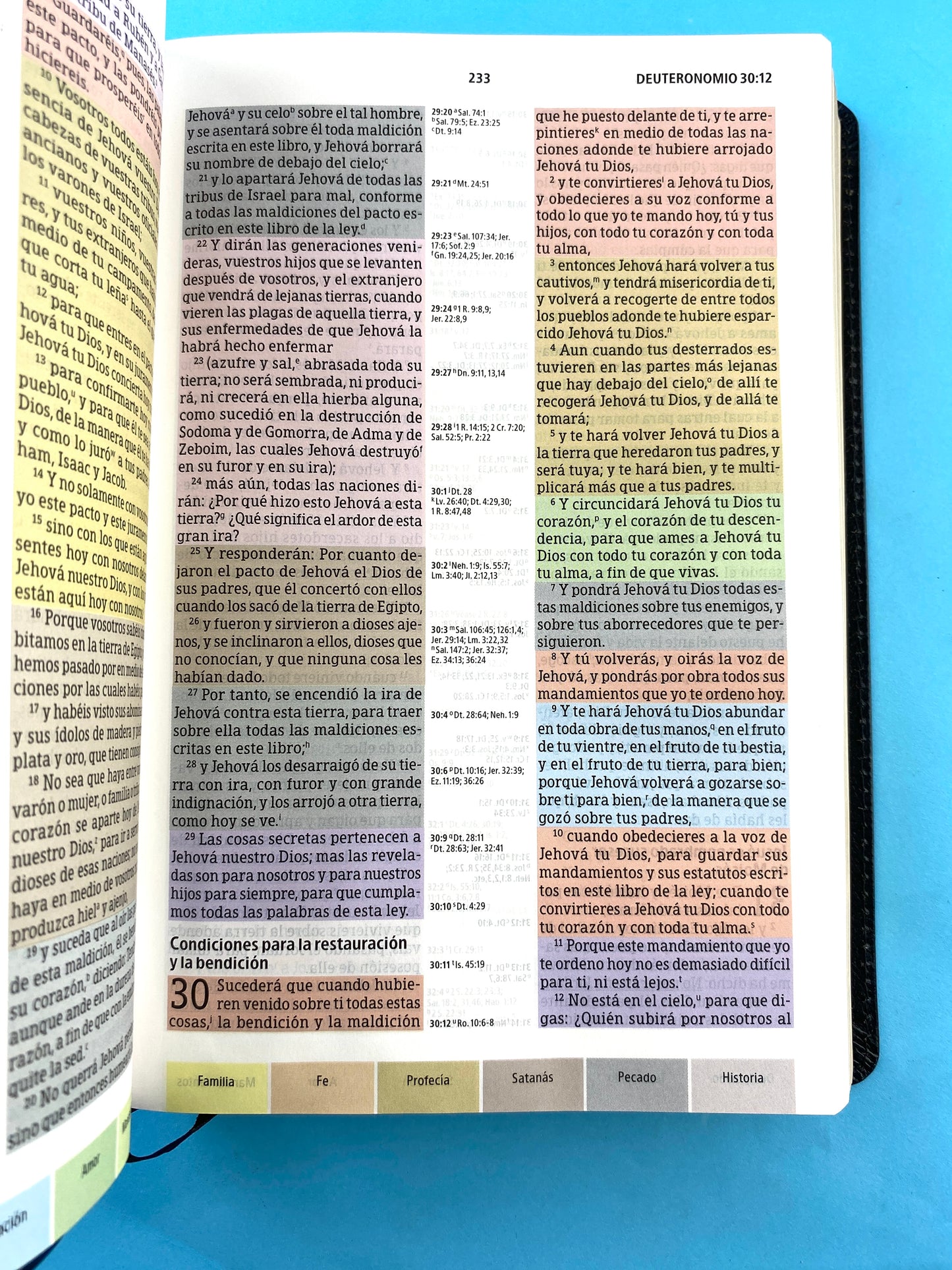 Biblia arco iris piel negro borde dorado