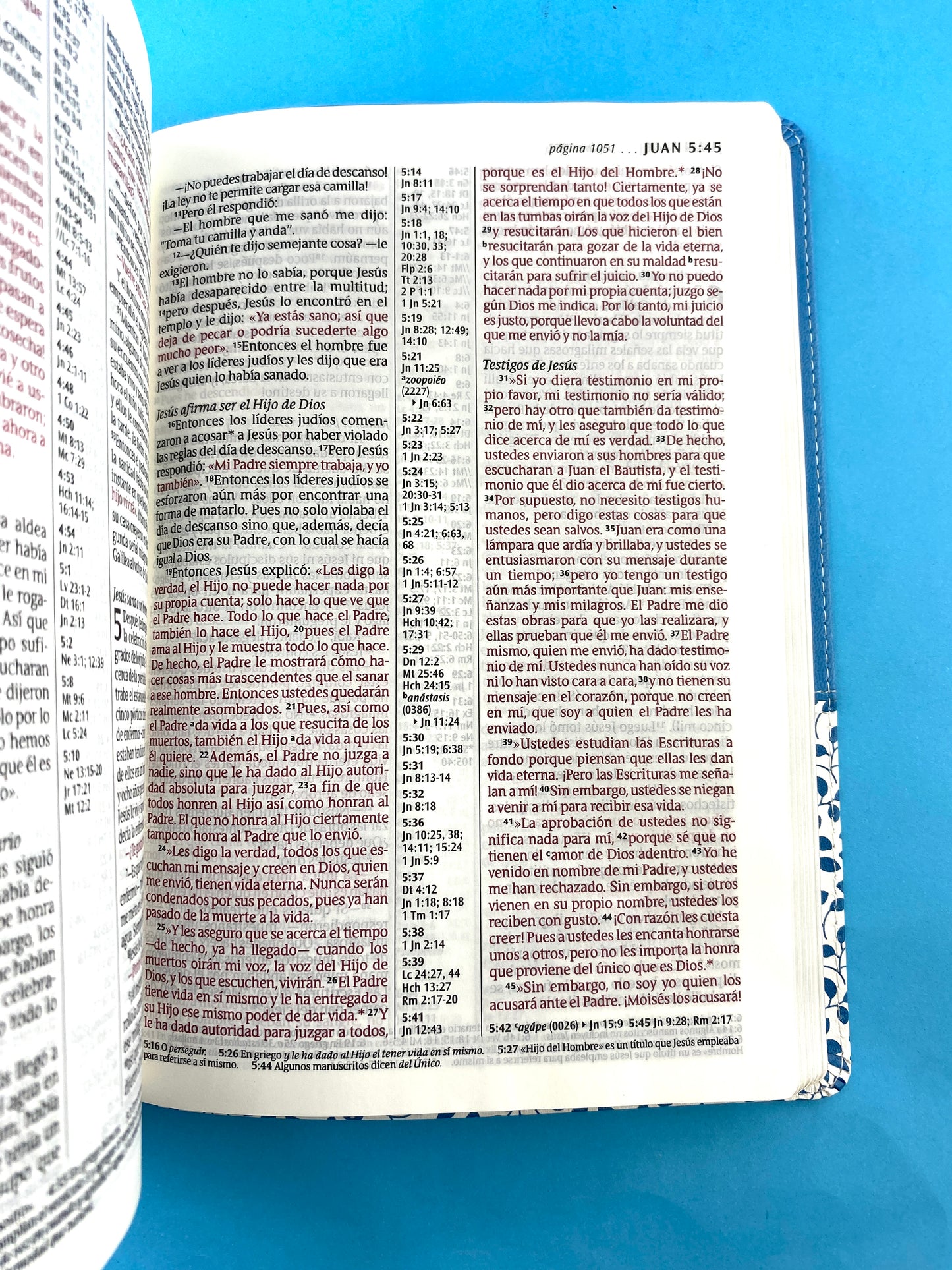 Biblia NTV referencia ultrafina letra grande azul