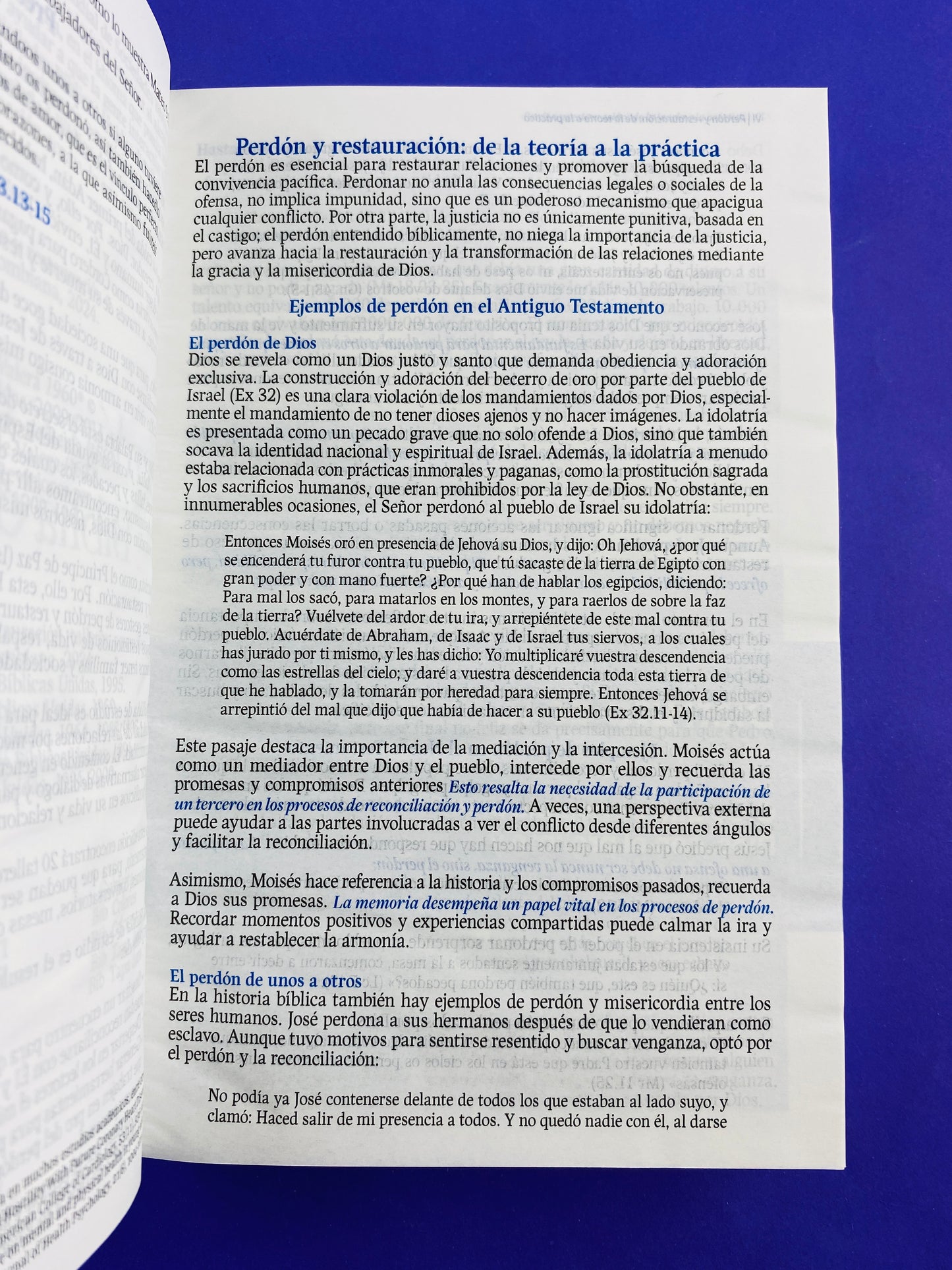 Biblia de estudio perdón y restauración azul rvr 1960