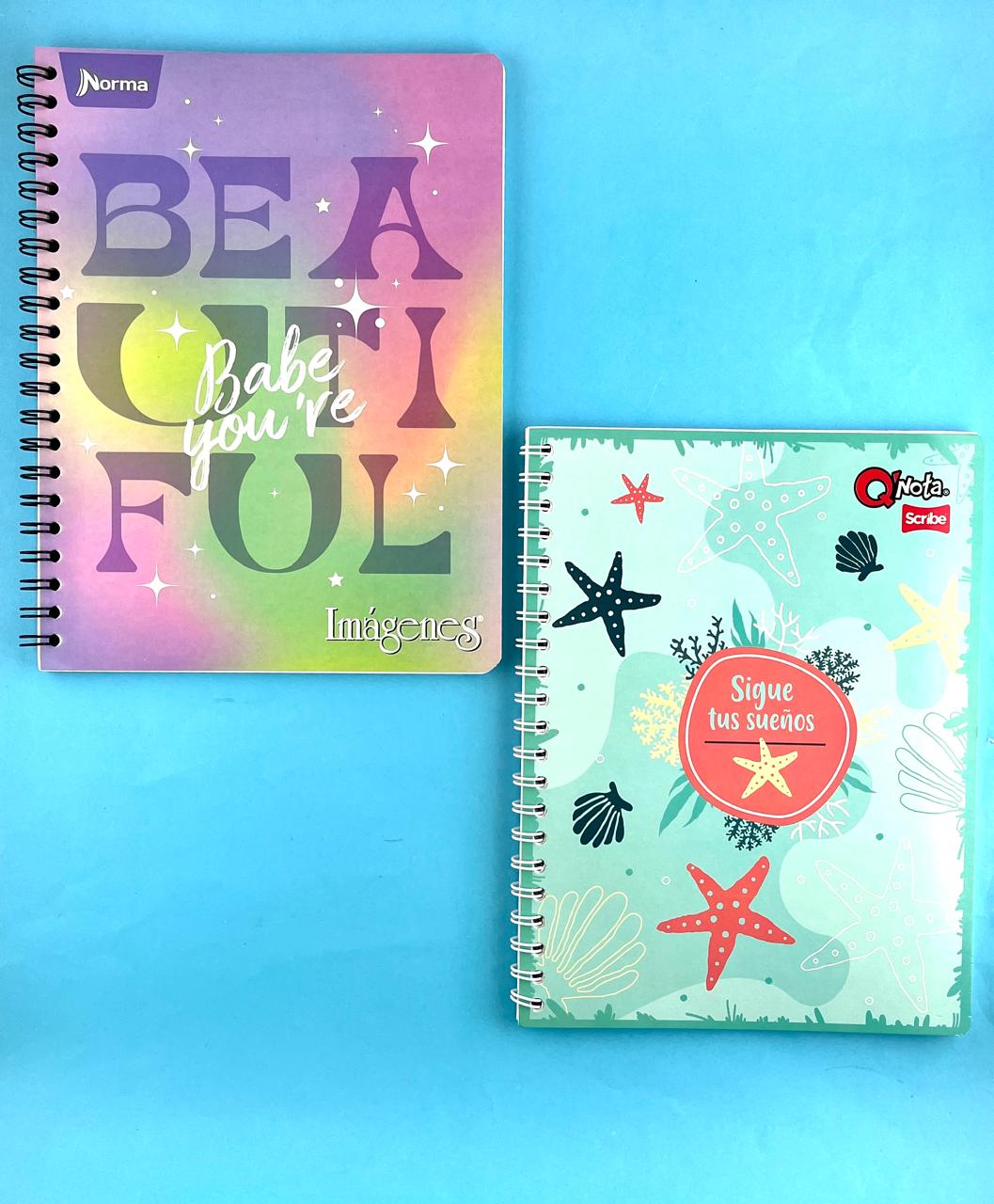 Cuaderno argollado grande 105 cuadriculado económico Mujer