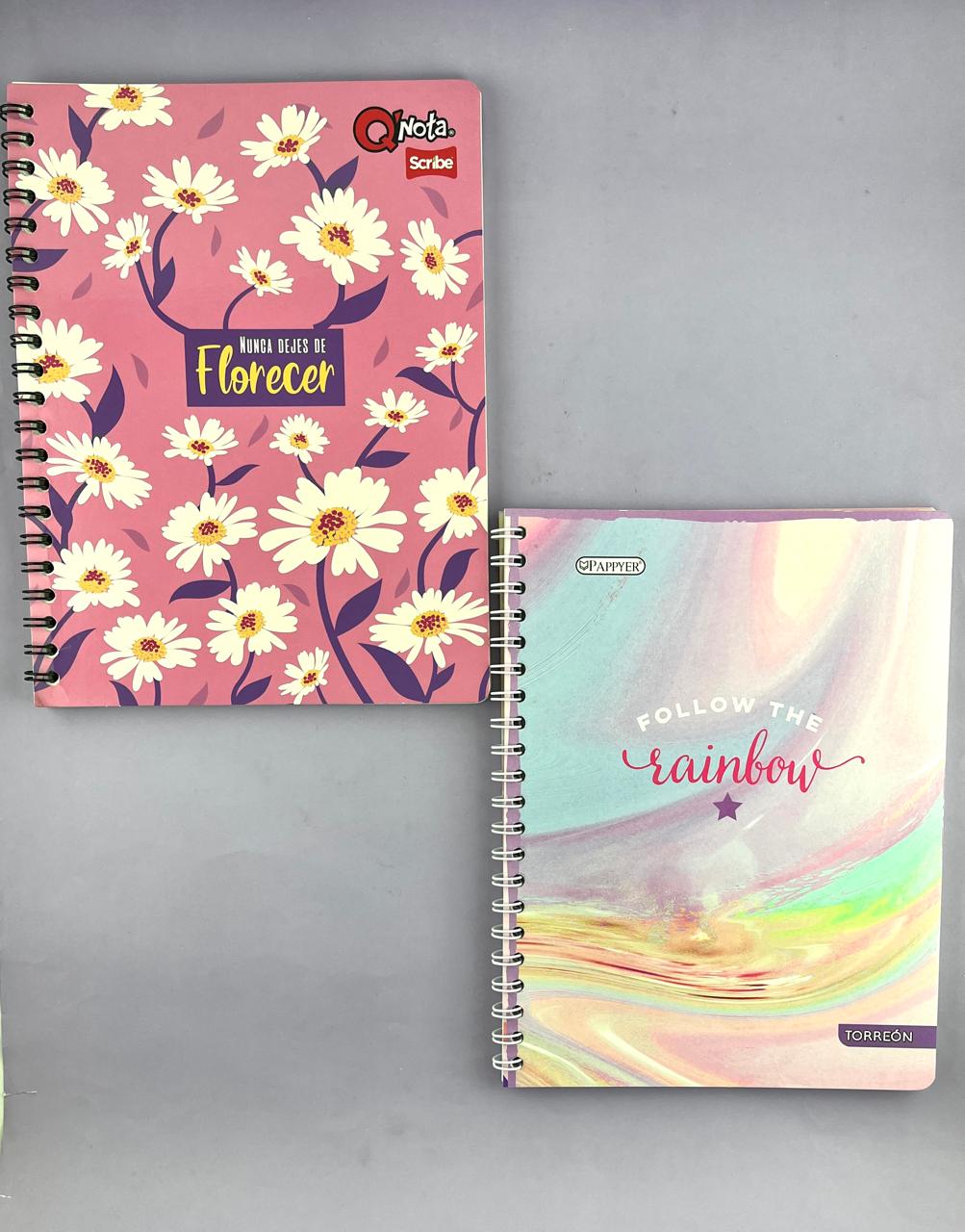 Cuaderno argollado grande 105 Línea corriente económico Mujer