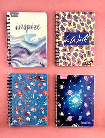 Cuaderno argollado pequeño 85 cuadriculado económico Mujer