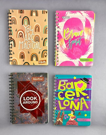 Cuaderno argollado pequeño 85 Línea corriente económico Mujer