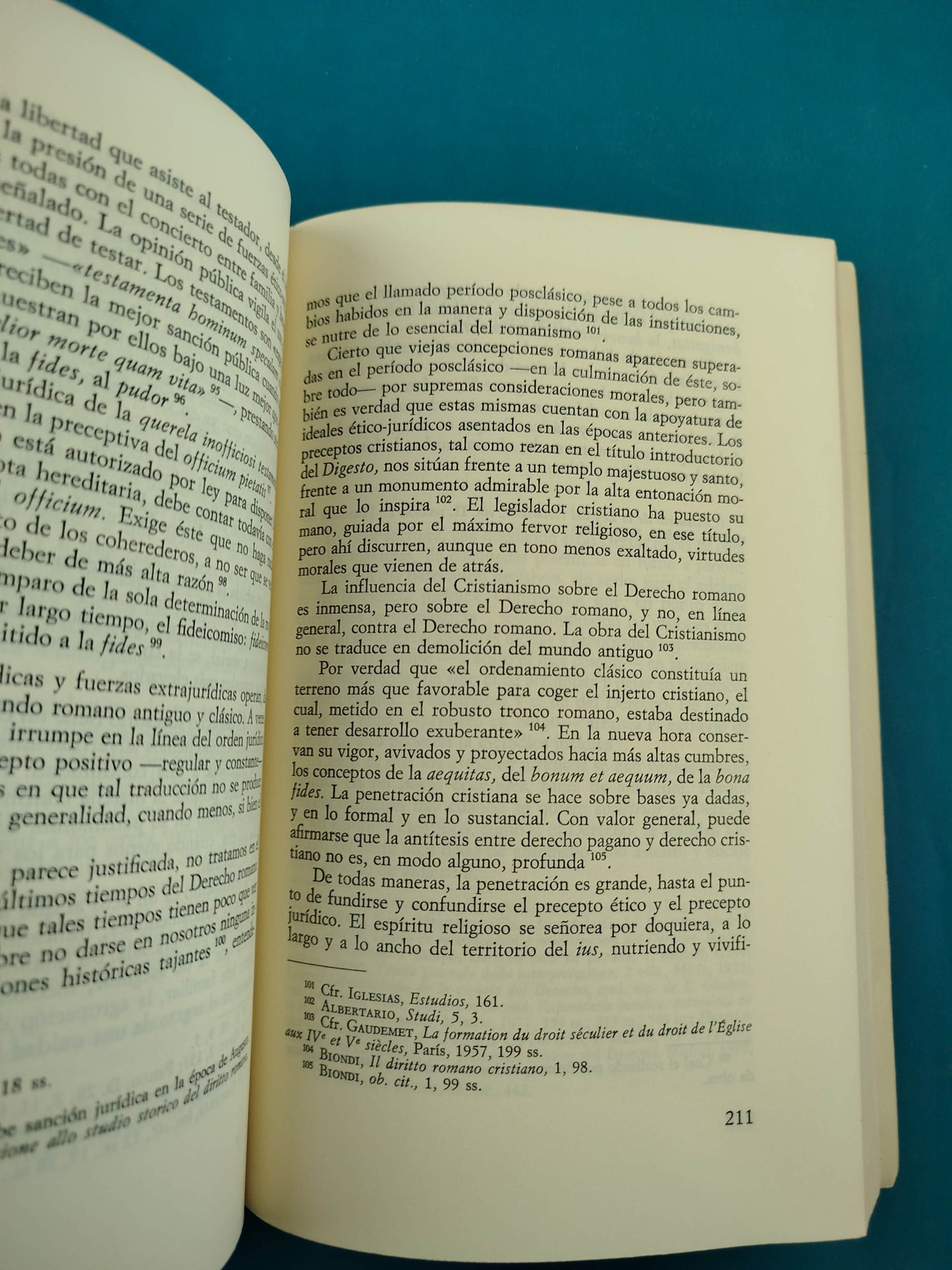 Estudios: Historia de Roma / Derecho Romano / Derecho Moderno