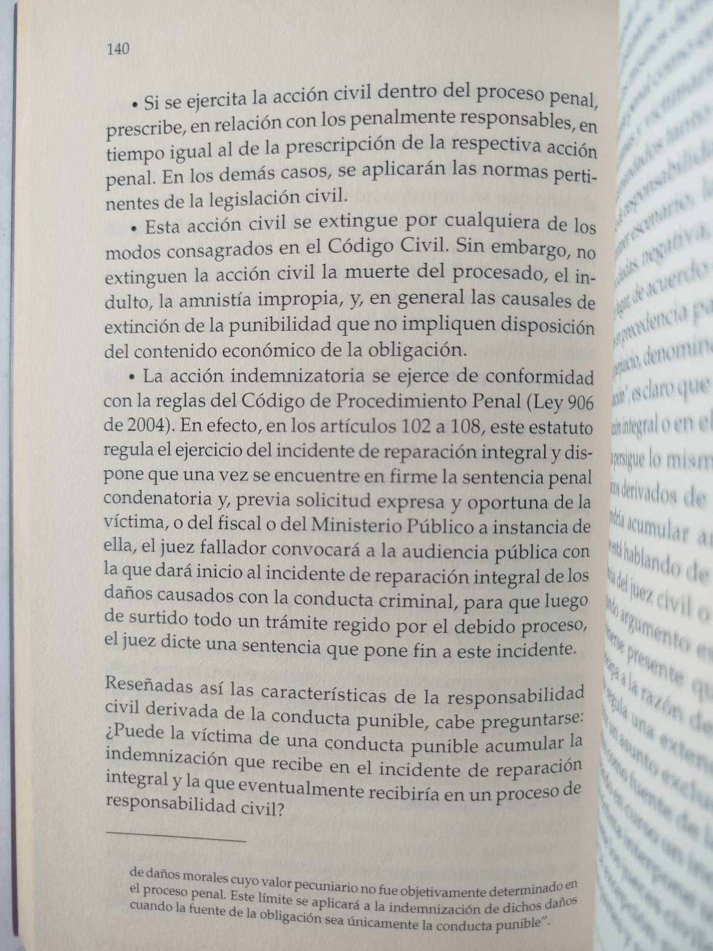 La subsistencia del perjuicio a partir de la aplicación de la compensatio lucri cum damno y de la reparación integral by Ángela María Murcia Ramos