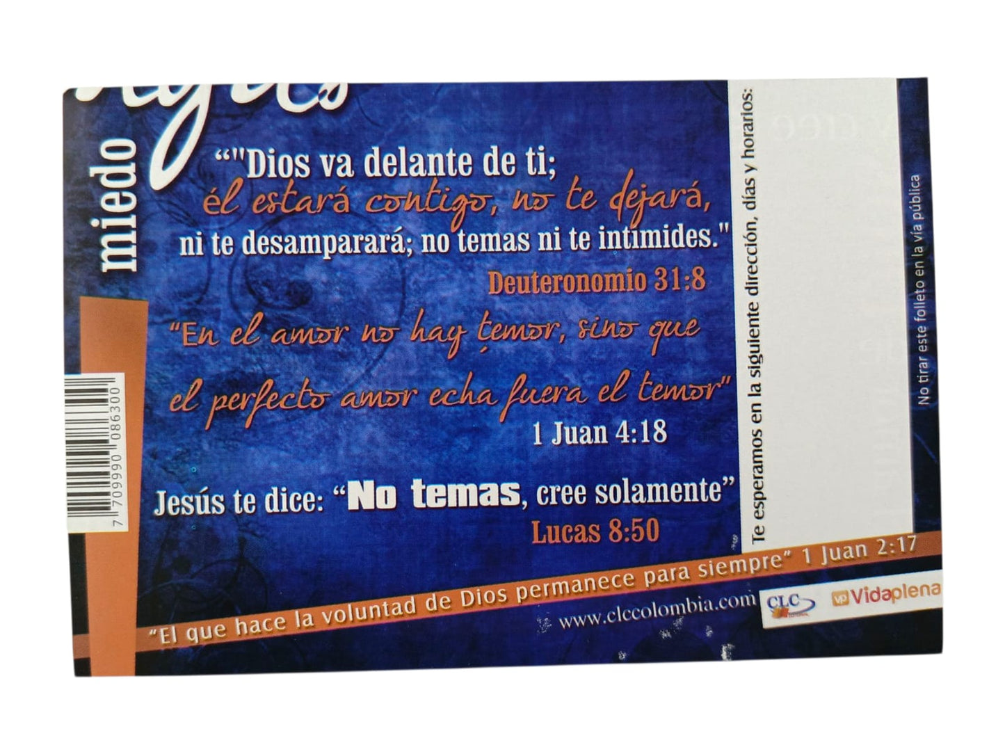 Tratado bíblico no tengas miedo