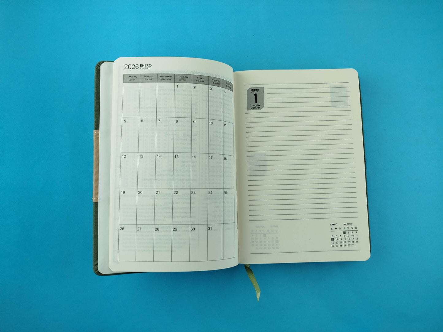 Agenda ejecutiva 2026 notebook Rosa pastel by Varios