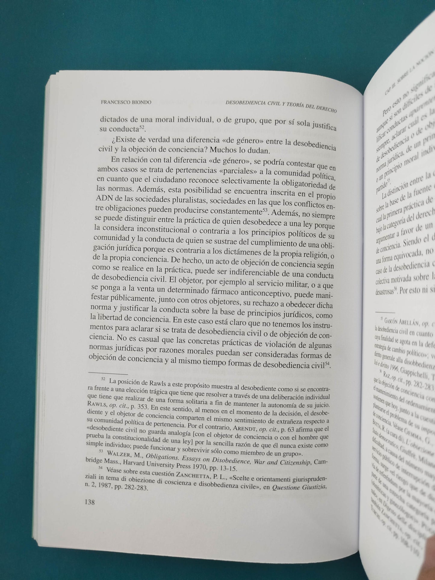 Desobediencia civil y teória del derecho