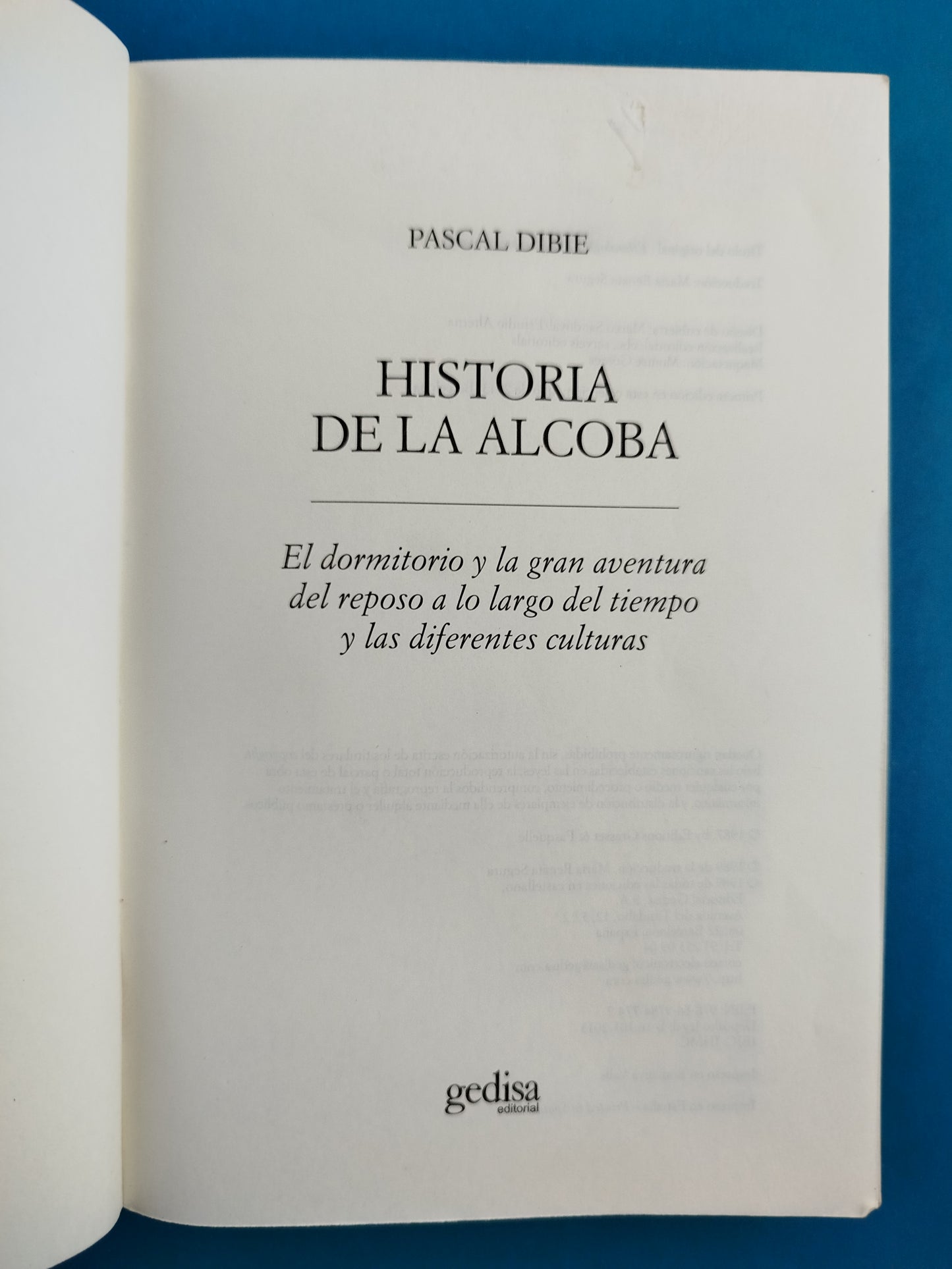 Historia de al alcoba