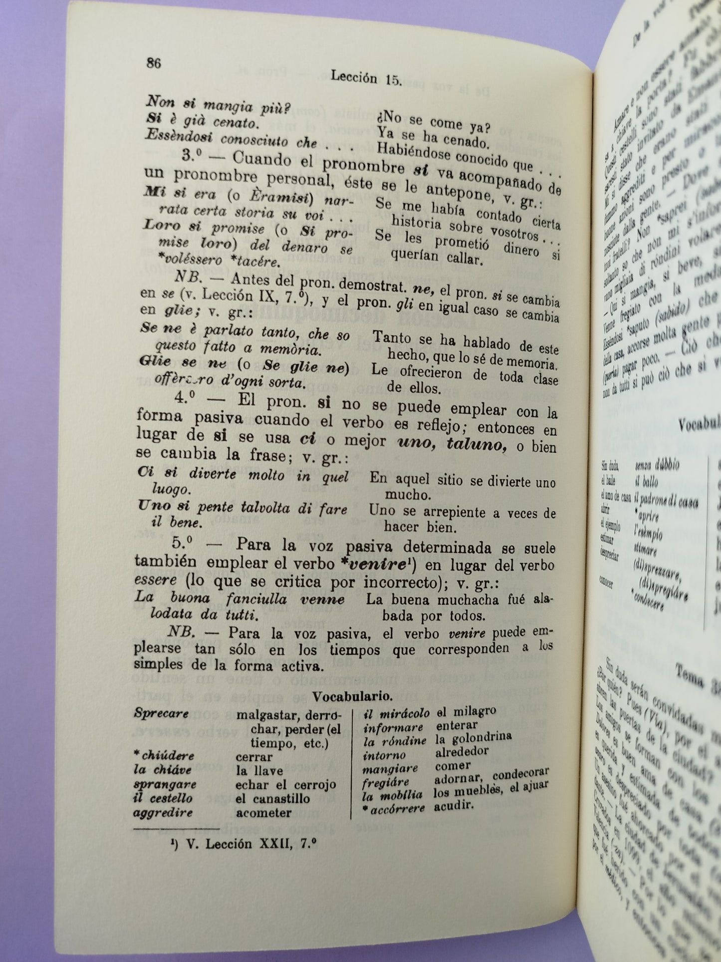 Gramática sucinta de la lengua italiana