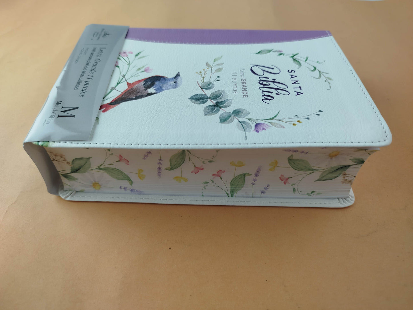 Biblia rvr 1960 colección primaveral letra grande lila sin cierre