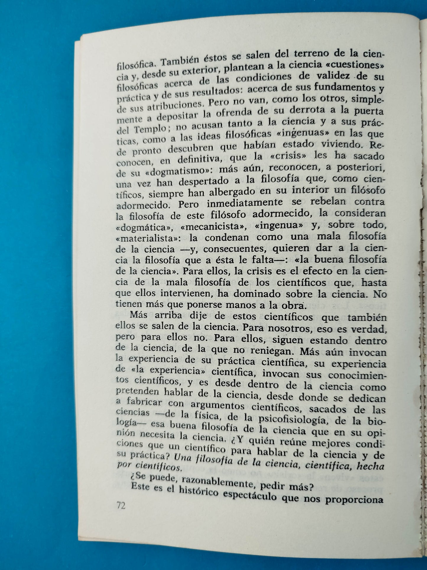 Curso de filosofía para científicos